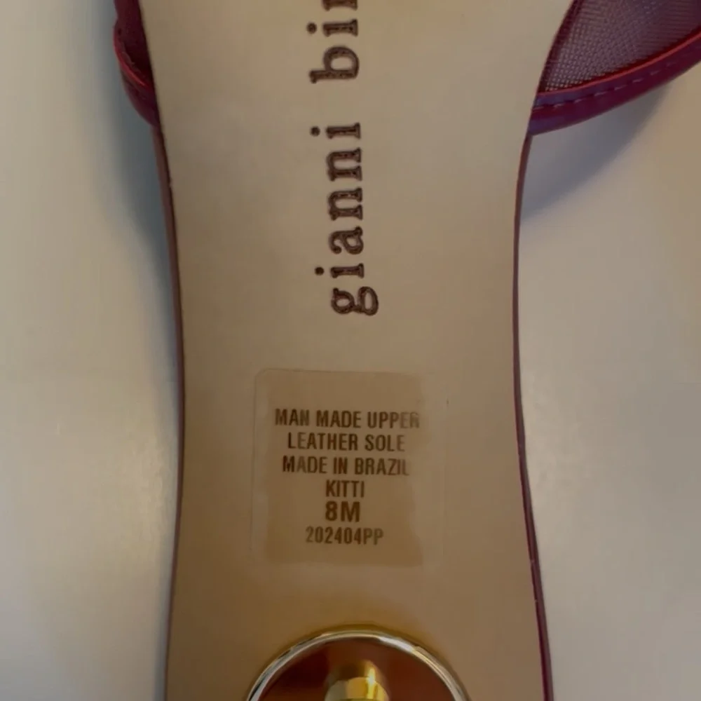 Gianni Bibi Kitti Mesh Square Toe Kitten Heel Dress Slides - Picture 8 of 12